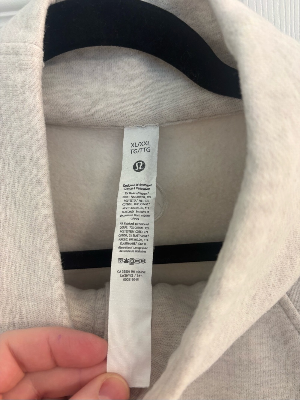 lululemon athletica Cropped Half-Zip Funnel Neck Sweater — Oatmeal - Picture 3 of 7